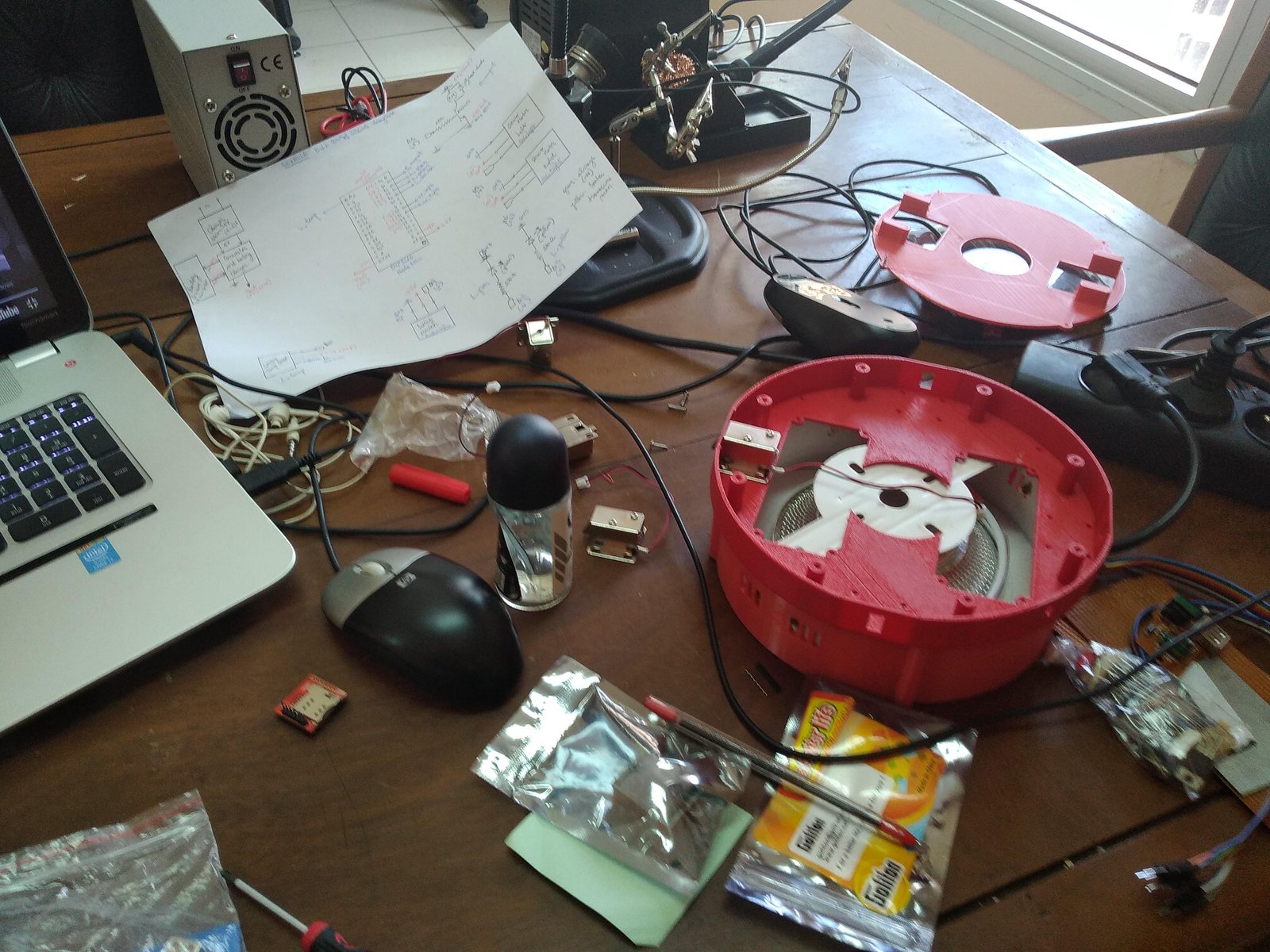 SkyBulb electronics on the workbench